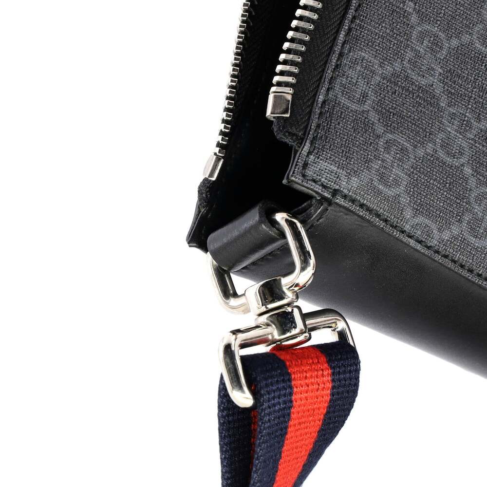 Gucci Web Strap Front Zip Messenger Bag #267933G10B - Picture 7 of 8